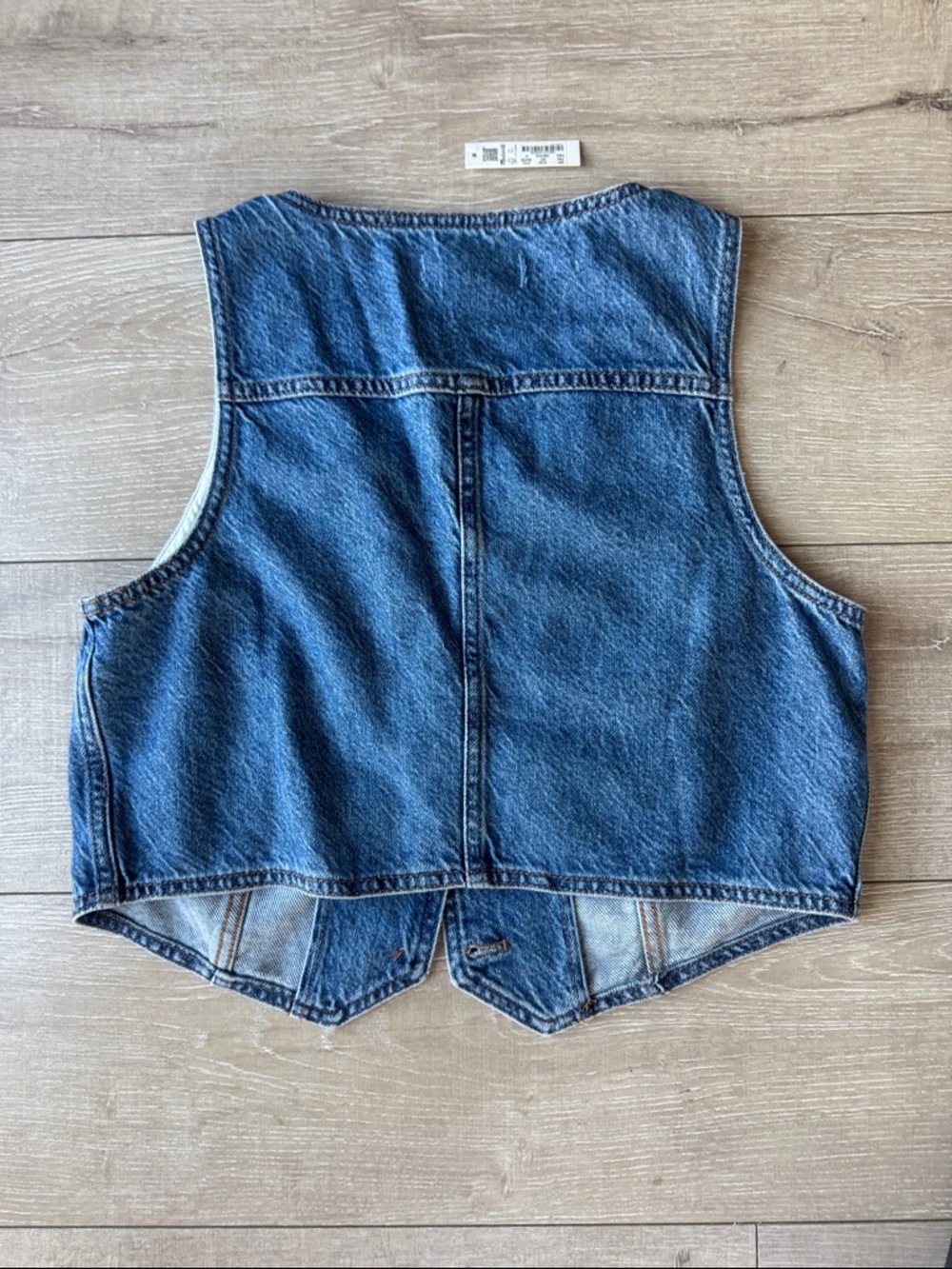Madewell Washed Blue Denim Vest with Button Front - Picture 4 of 4